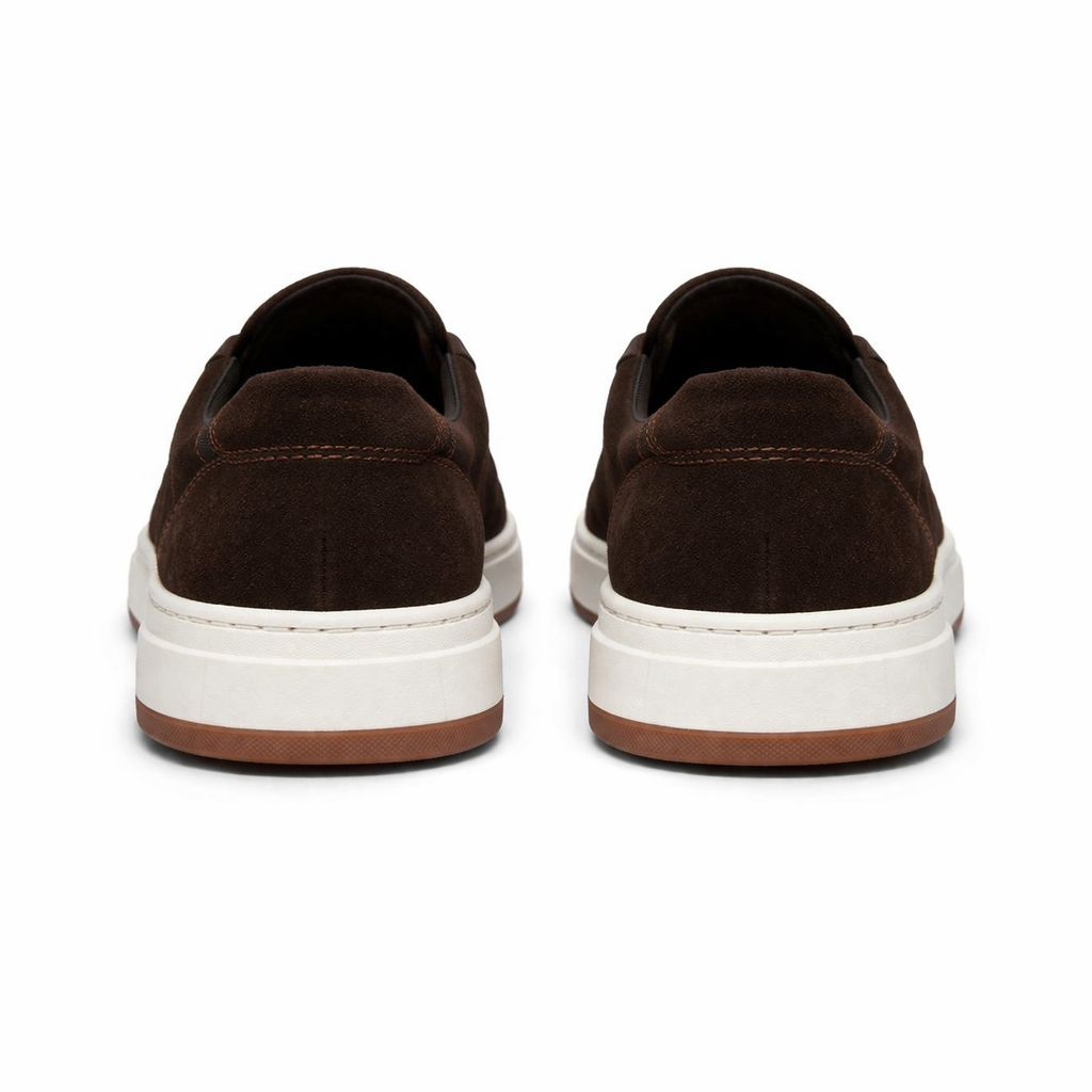 Mens Dark Brown Suede SlipOn Casual Shoes